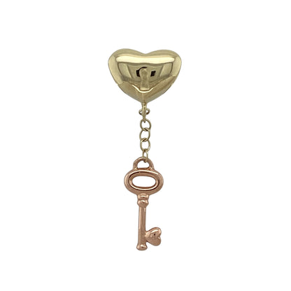 9ct Gold Clogau Heart Key Charm