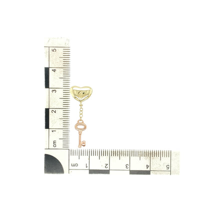 9ct Gold Clogau Heart Key Charm