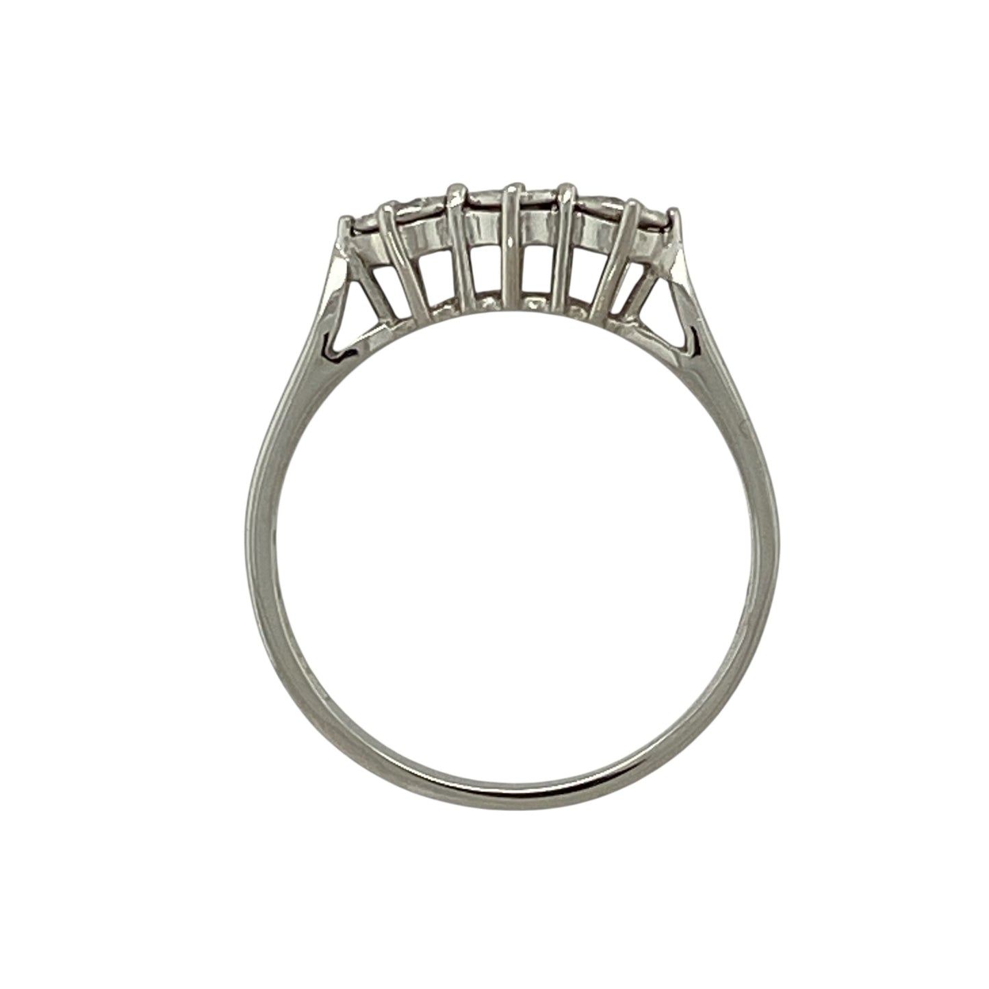 Platinum & Diamond Illusion Set Trilogy Ring