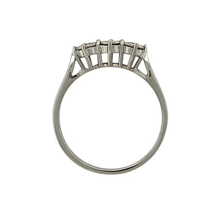 Platinum & Diamond Illusion Set Trilogy Ring