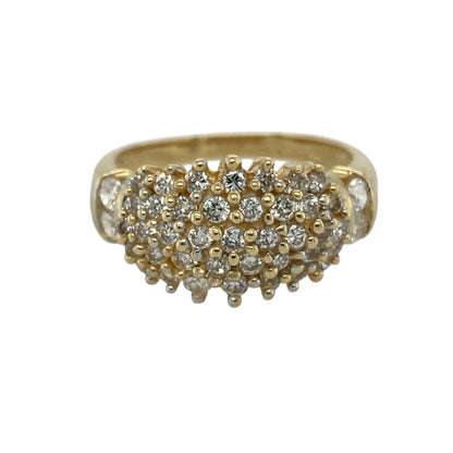 9ct Gold & Cubic Zirconia Set Cluster Ring
