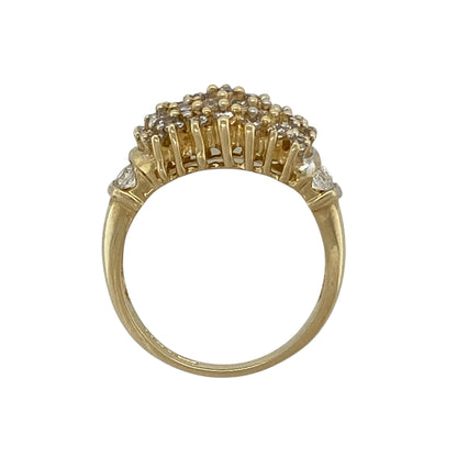 9ct Gold & Cubic Zirconia Set Cluster Ring