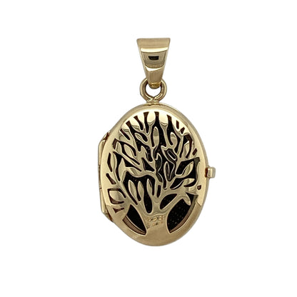 9ct Gold Family Tree Oval Locket