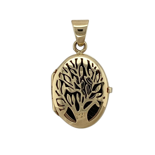 9ct Gold Family Tree Oval Locket