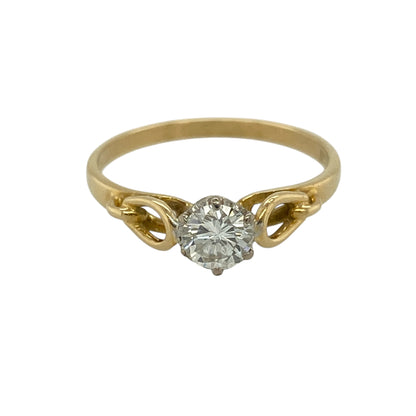 18ct Gold & Diamond Set Solitaire Ring