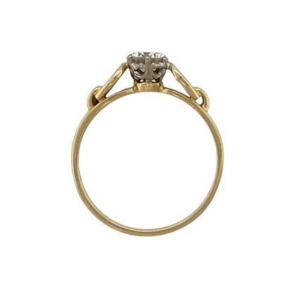 18ct Gold & Diamond Set Solitaire Ring