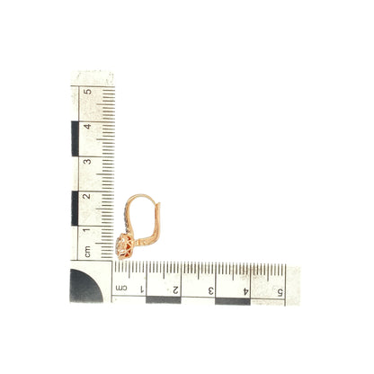 14ct Gold & Black and White Diamond Set Cluster Huggie Earrings