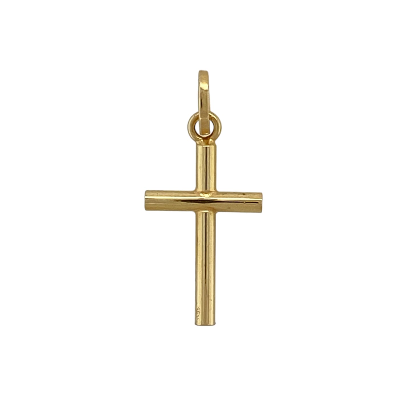 18ct Gold Plain Small Cross Pendant