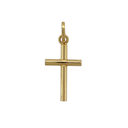 18ct Gold Plain Small Cross Pendant