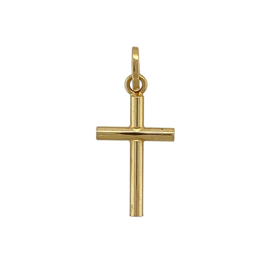 18ct Gold Plain Small Cross Pendant