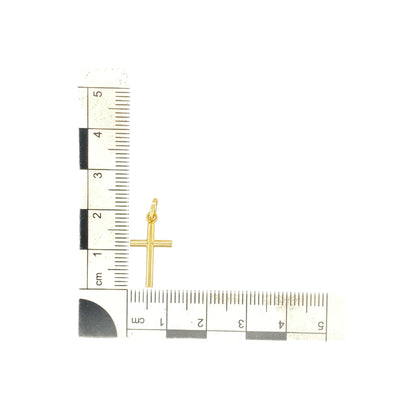 18ct Gold Plain Small Cross Pendant
