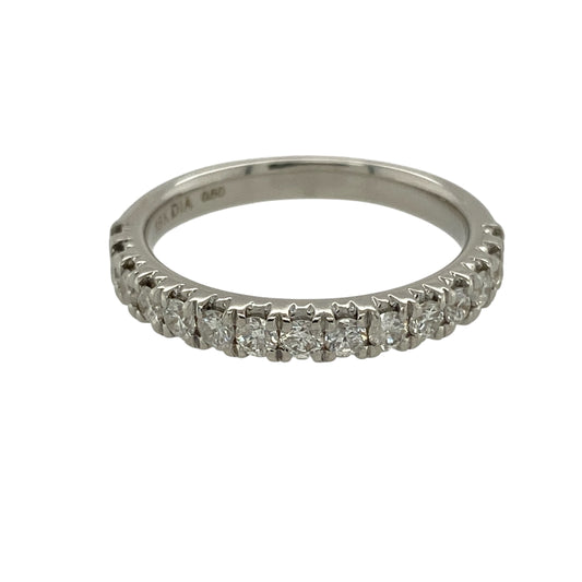 18ct White Gold & Diamond Set Band Ring
