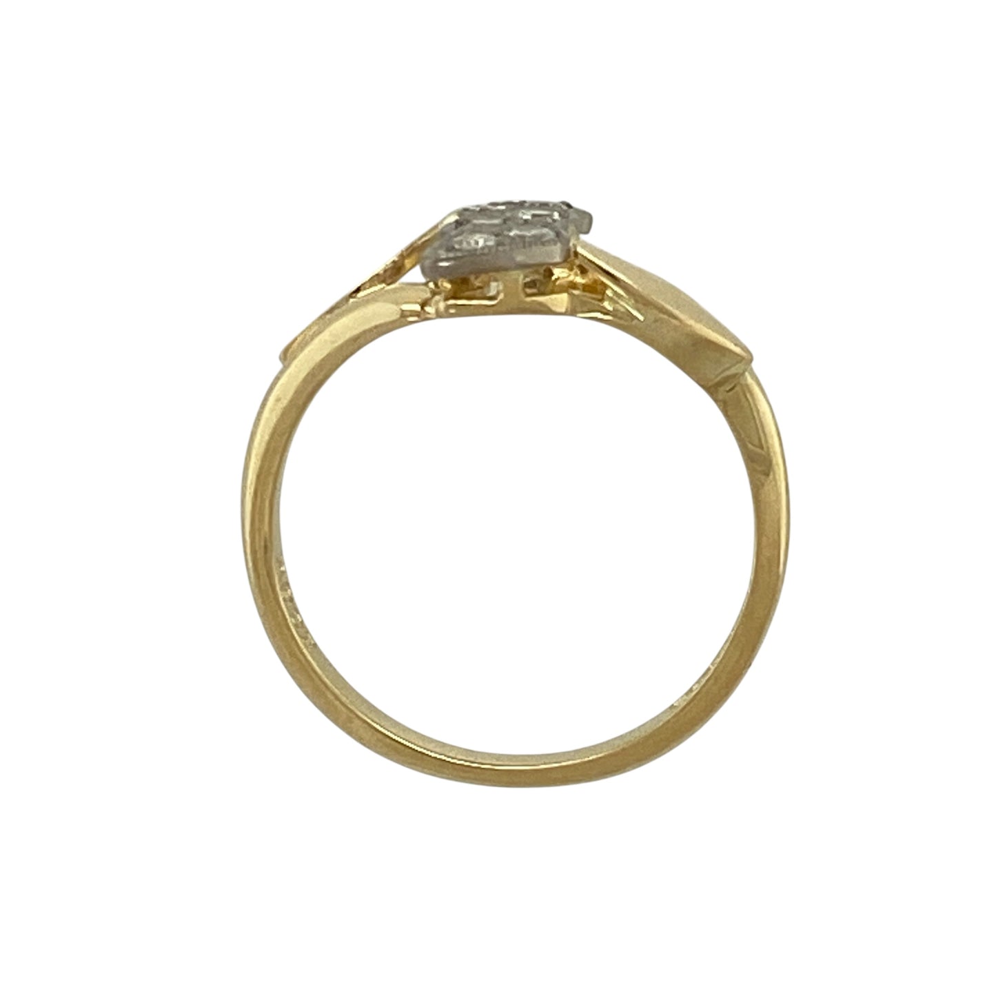 18ct Gold & Platinum Diamond Set Art Deco Ring
