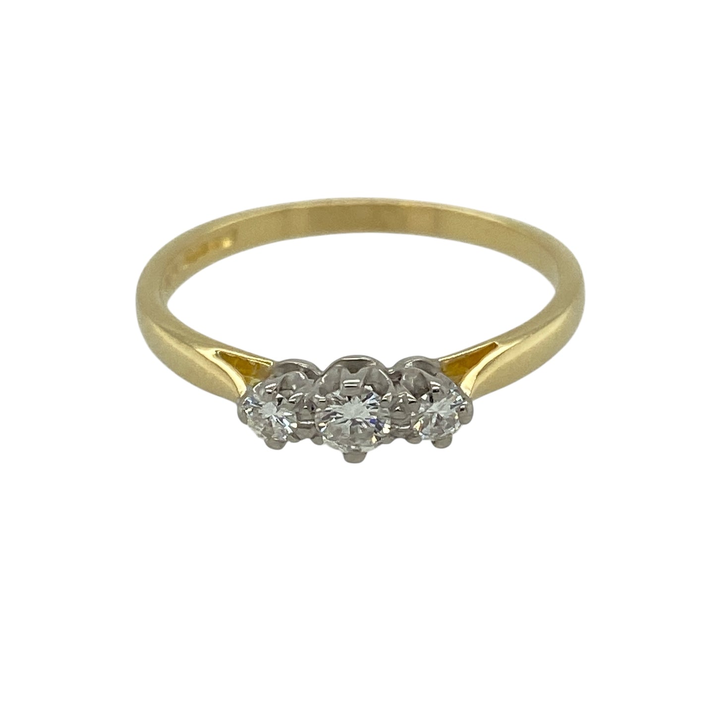 18ct Gold & Diamond Set Trilogy Ring