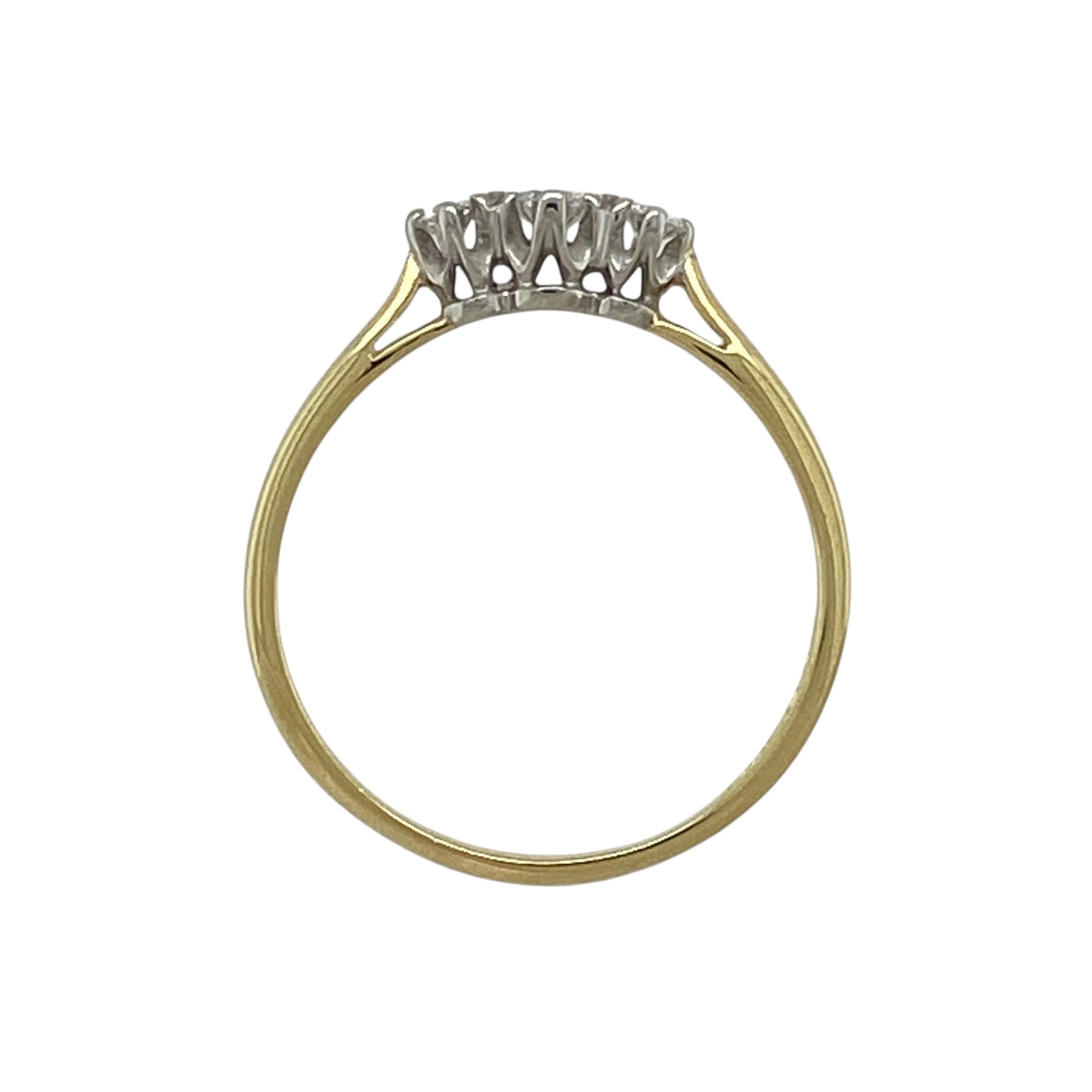 18ct Gold & Diamond Set Trilogy Ring