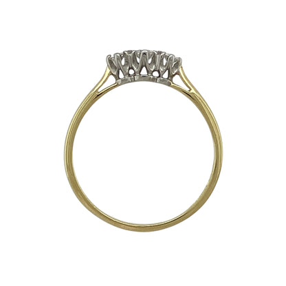 18ct Gold & Diamond Set Trilogy Ring