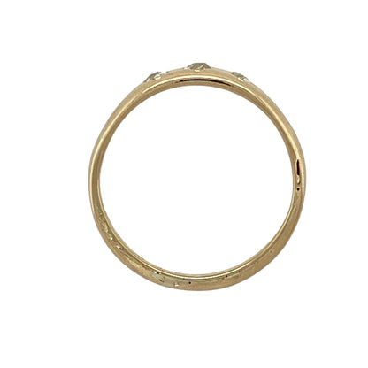 18ct Gold & Diamond Set Trilogy Band Ring