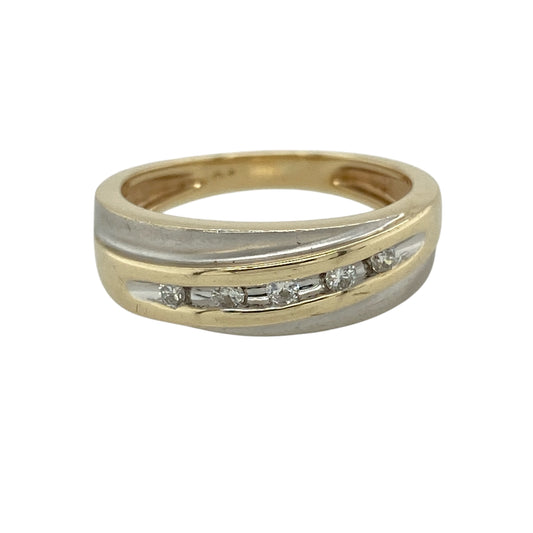 9ct Gold & Diamond Set Band Ring