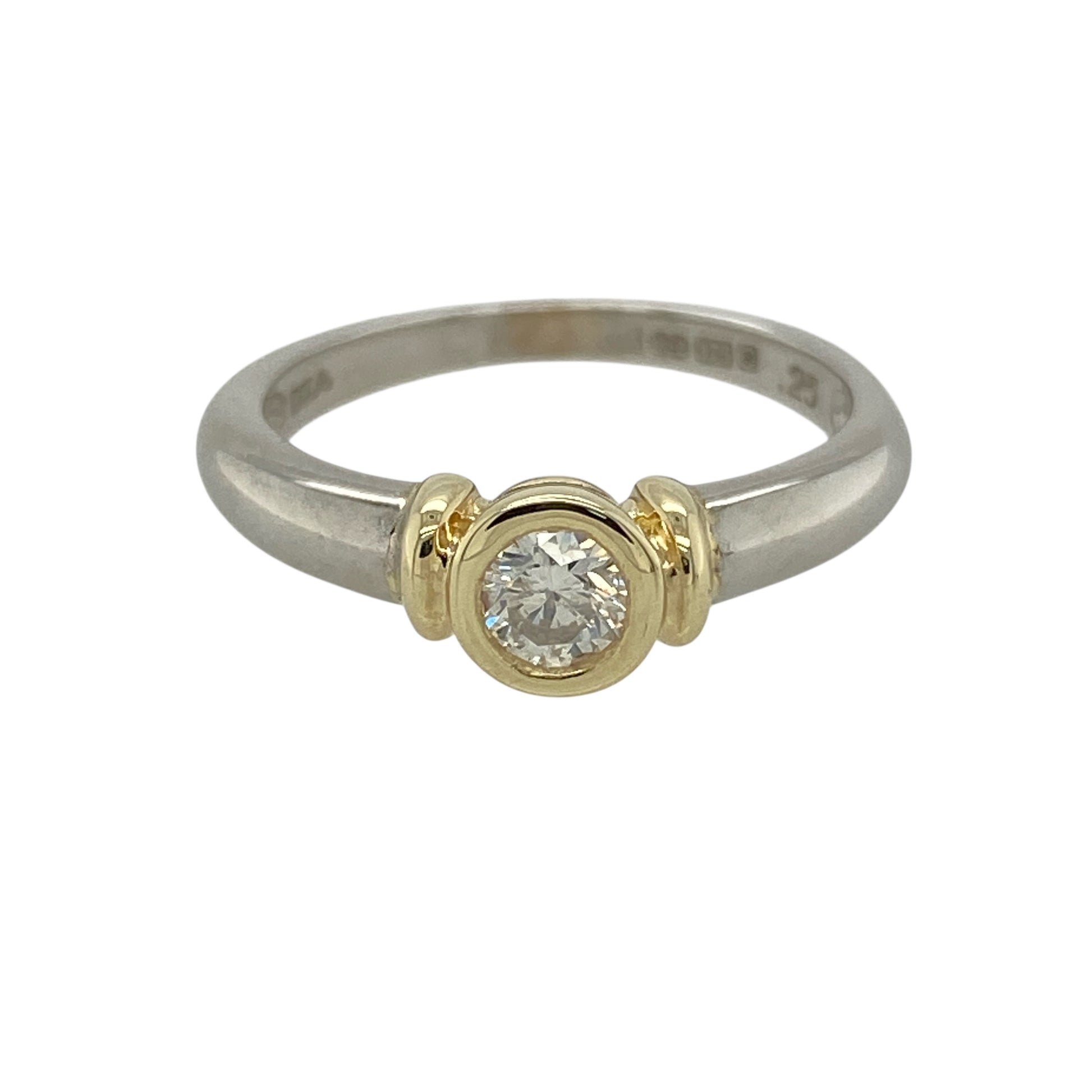 9ct White Gold & Diamond Set Solitaire Ring