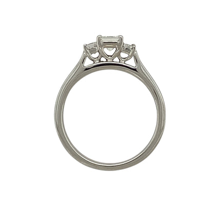 18ct White Gold & Diamond Set Trilogy Ring