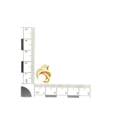 9ct Gold & Pearl Set Knot Clip On Earrings