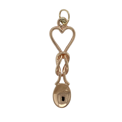 9ct Gold Clogau Lovespoon Heart Pendant
