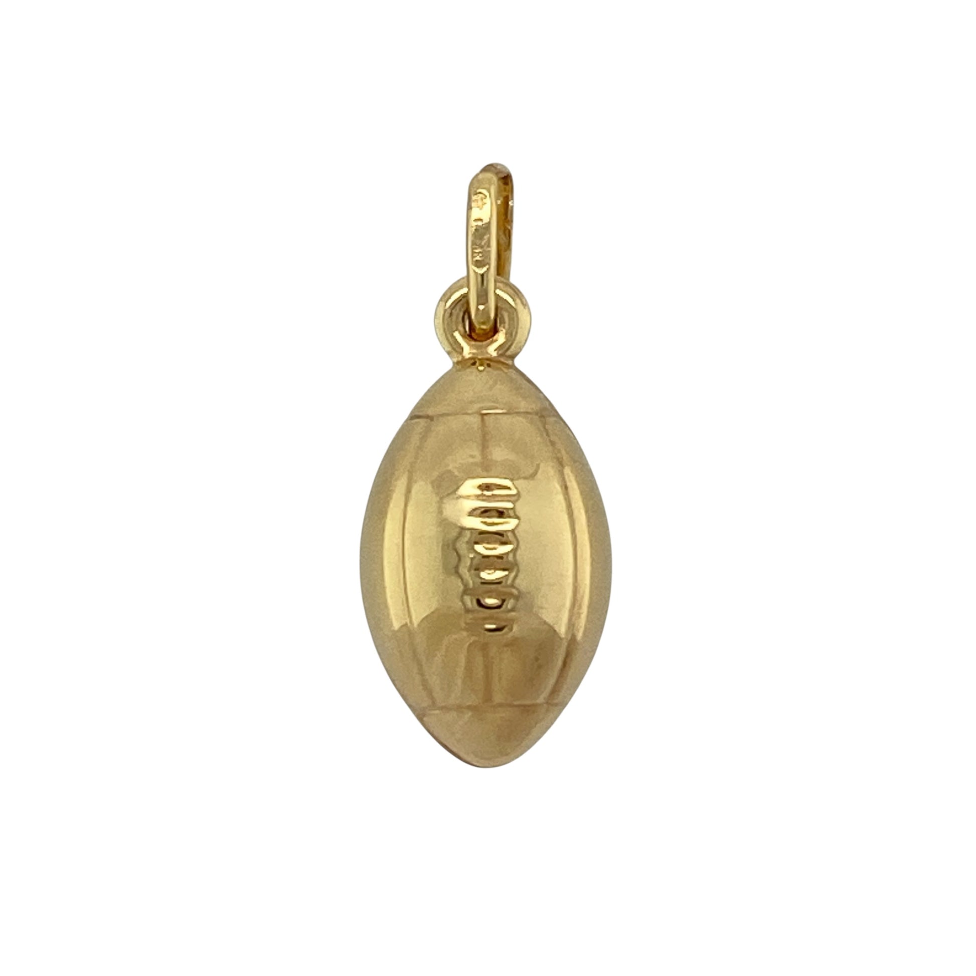 9ct Gold Welsh Rugby Ball Pendant