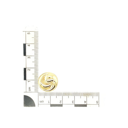 9ct Gold Round Swirl Clip On Earrings