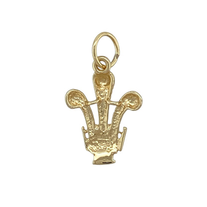 Add proud Welsh symbolism and classic style to your jewellery collection with this pre-owned 9ct yellow gold Welsh three feathers pendant, offering timeless heritage appeal in a refined design—perfect for everyday wear or meaningful gifting.

Design: The pendant features the iconic Welsh three feathers motif, a traditional symbol of Welsh identity and pride, presented in a clean and elegant form.