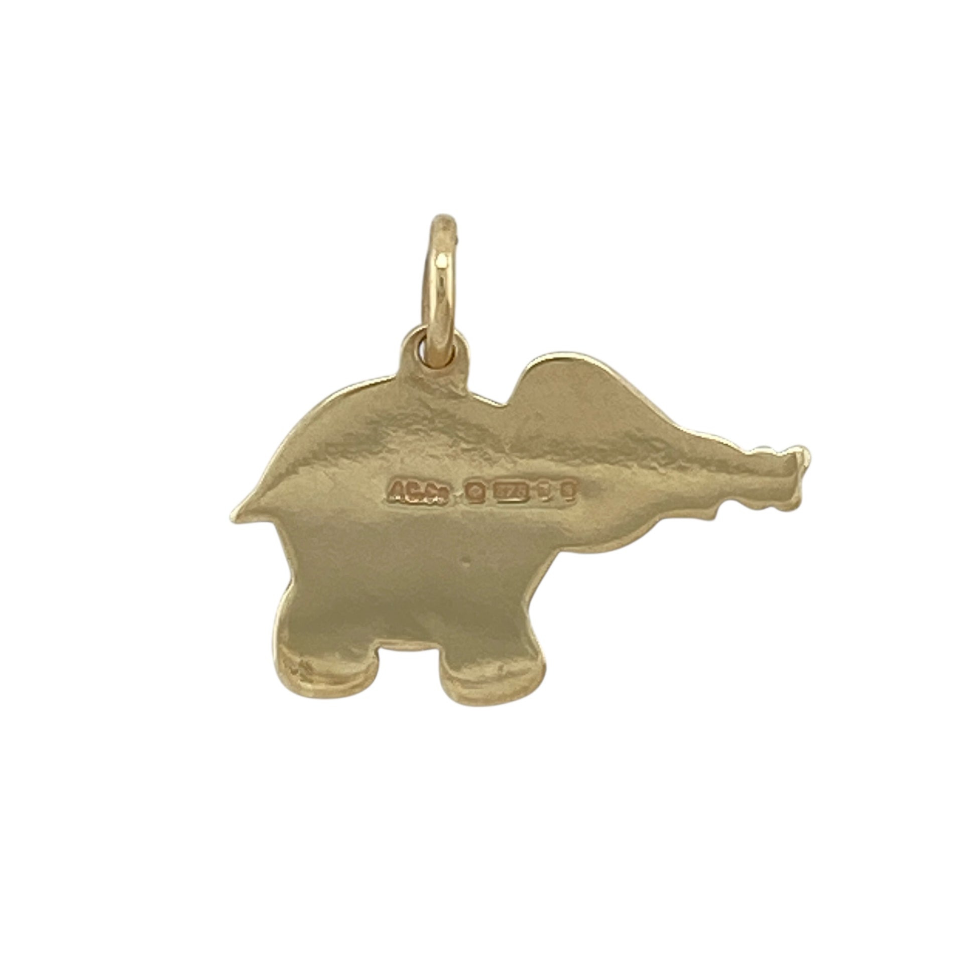 Add playful symbolism and timeless charm to your jewellery collection with this pre-owned 9ct yellow gold elephant pendant, offering a meaningful design with classic appeal—perfect for everyday wear or thoughtful gifting.

Design: The pendant features a charming elephant motif, a symbol of strength, wisdom, and good luck, presented in a simple and elegant style.
Material: Made from 9-carat yellow gold, the warm polished finish enhances the characterful design and enduring appeal.