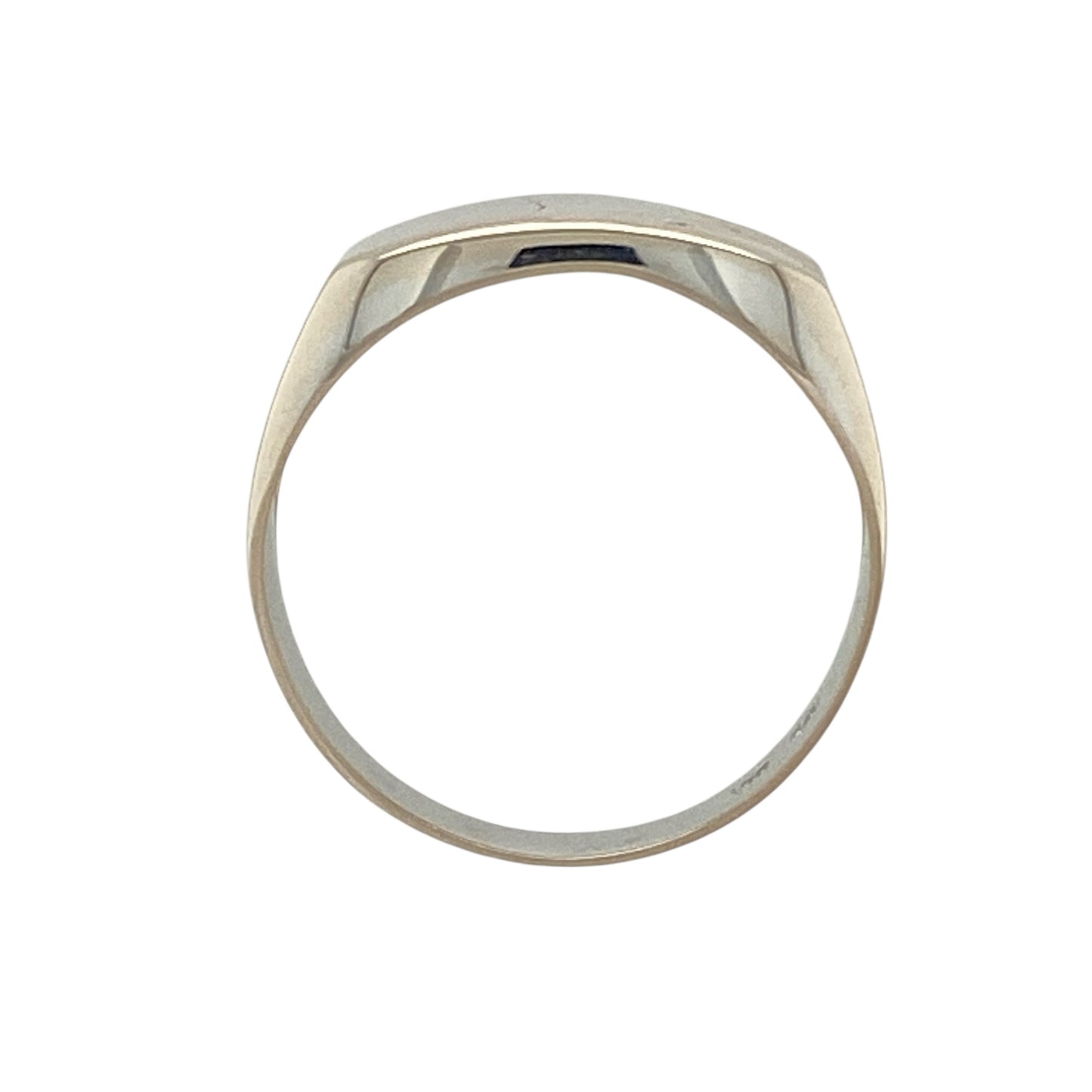 9ct White Gold & Diamond Set Signet Ring