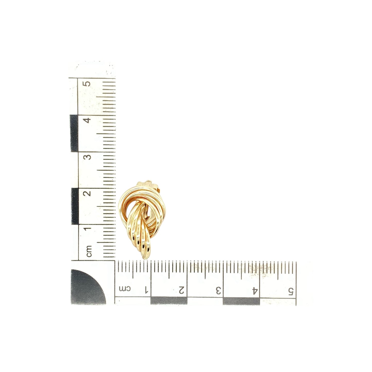 9ct Gold Tube Twist Style Clip On Earrings