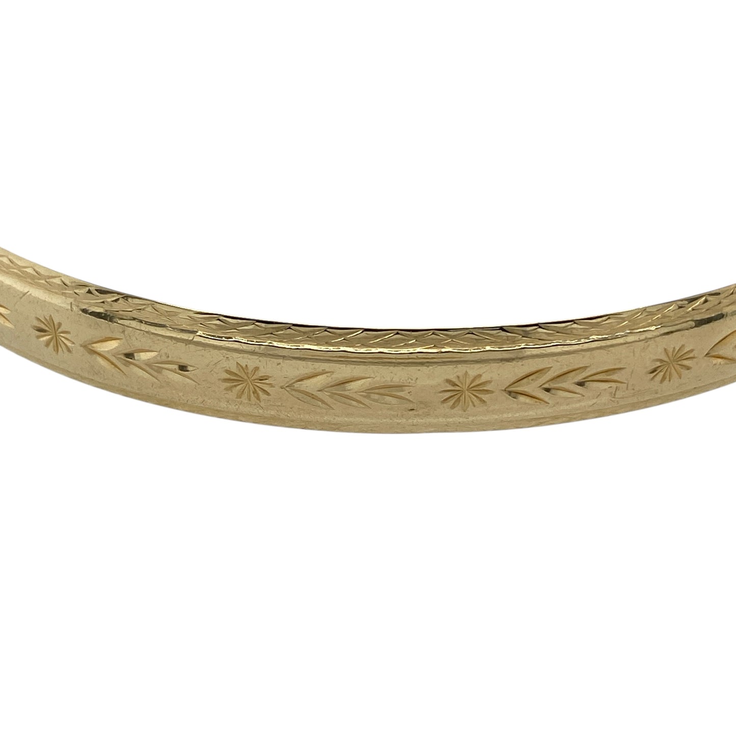 9ct Solid Gold Patterned Bangle