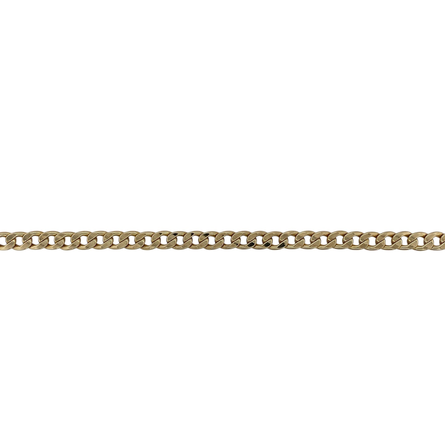 9ct Gold 8" Hollow Curb Bracelet