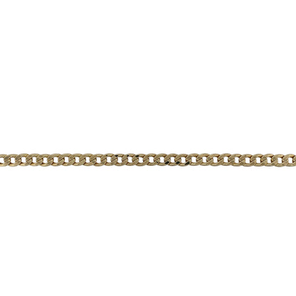 9ct Gold 8" Hollow Curb Bracelet