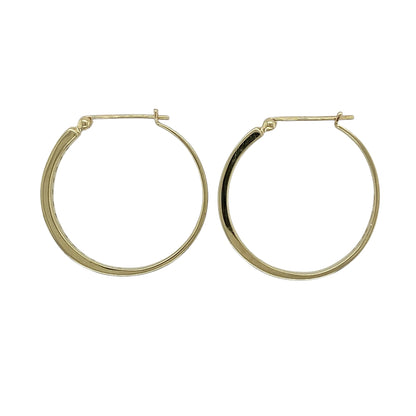 9ct Gold & Diamond Set Hoop Creole Earrings