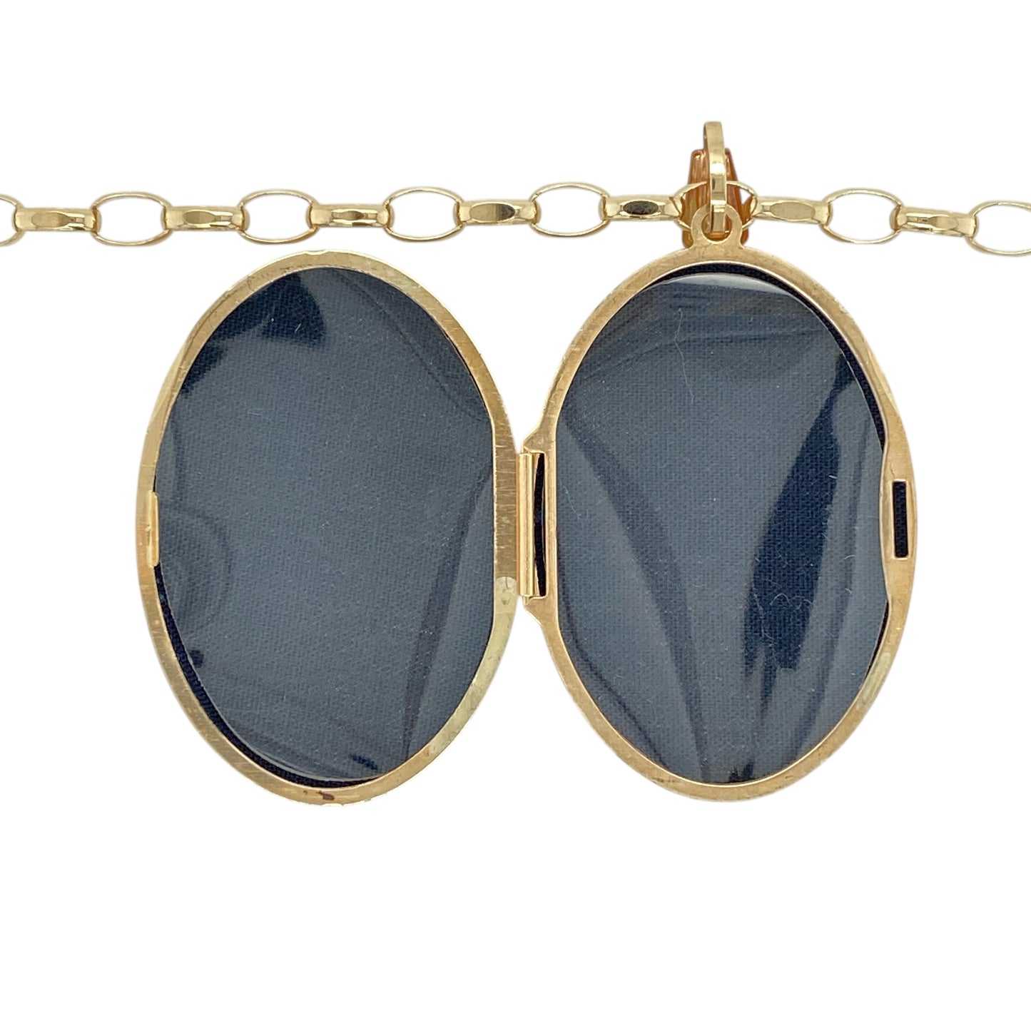 9ct Gold Patterned Oval Locket 24" Necklace