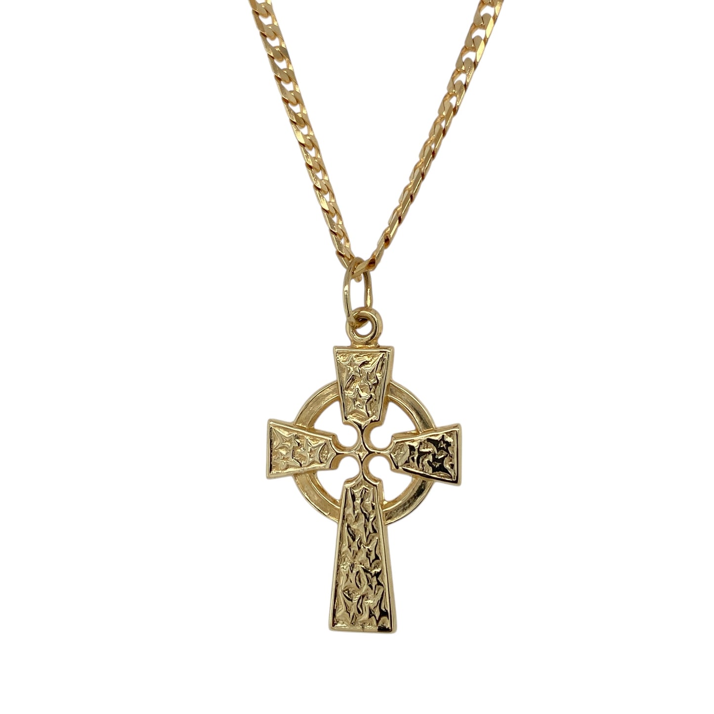 9ct Gold Celtic Cross 18" Necklace