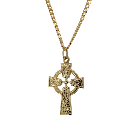 9ct Gold Celtic Cross 18" Necklace