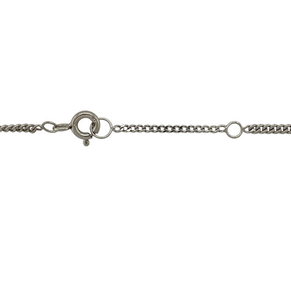 9ct White Gold & Diamond Set Double Row 19" - 20" Necklace