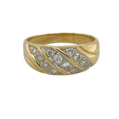 9ct Gold & Diamond Set Band Ring