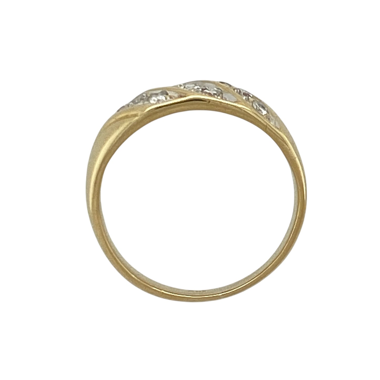 9ct Gold & Diamond Set Band Ring