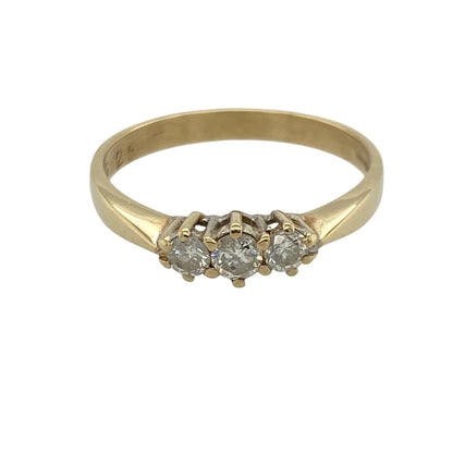 18ct Gold & Diamond Set Trilogy Ring