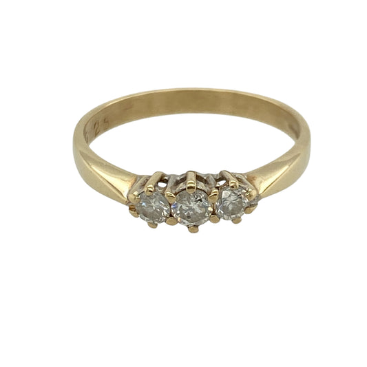 18ct Gold & Diamond Set Trilogy Ring