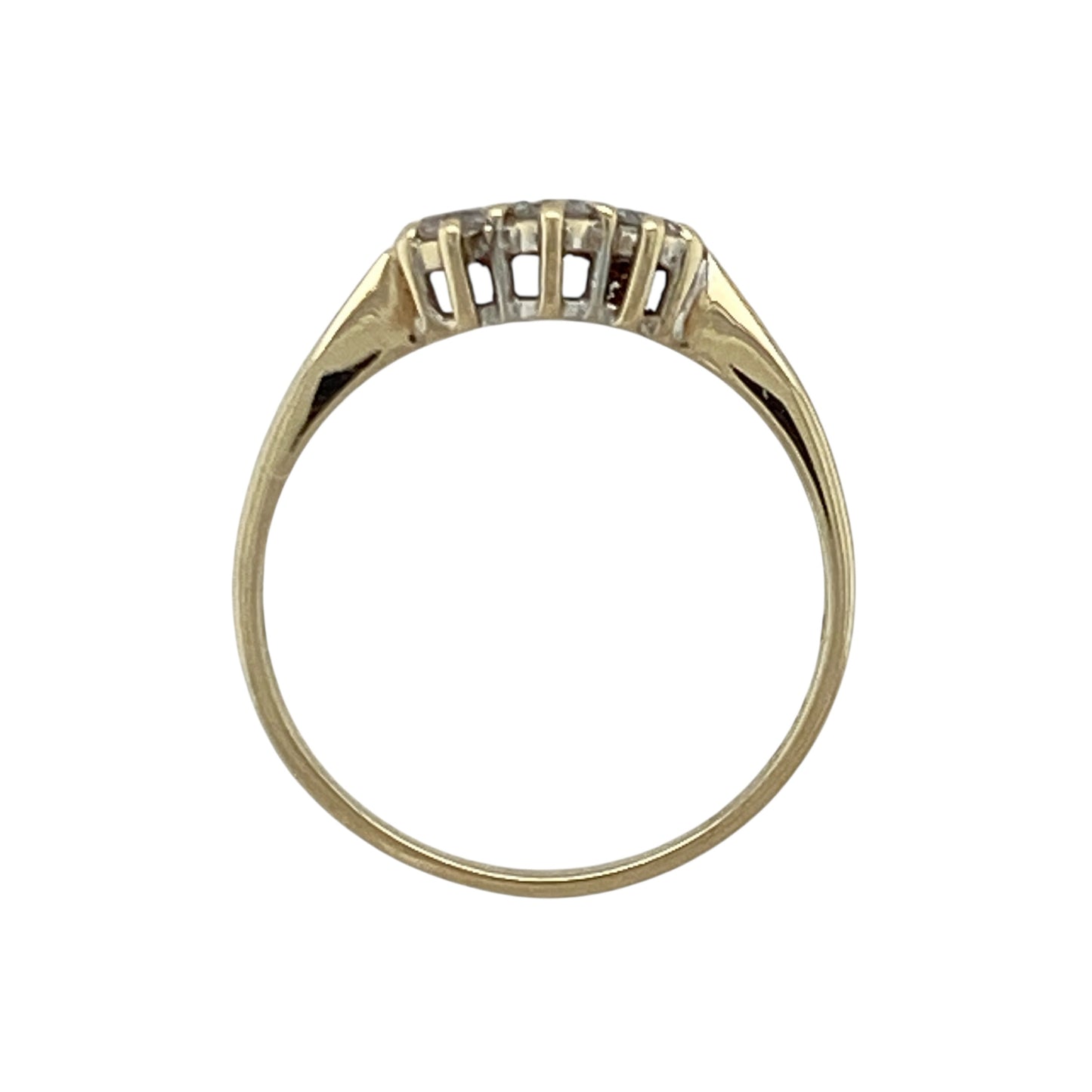 18ct Gold & Diamond Set Trilogy Ring