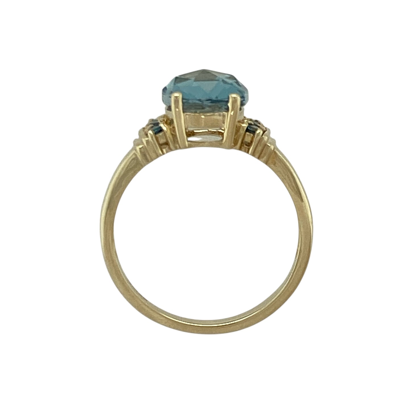 9ct Gold & Blue Topaz Set Ring