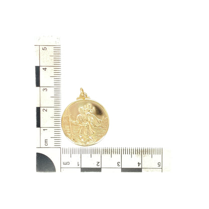 9ct Gold Large St Christopher Pendant