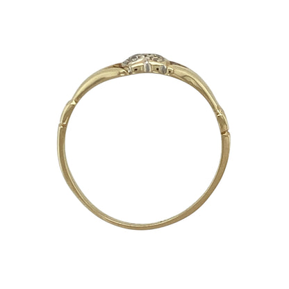 9ct Gold & Cubic Zirconia Set Claddagh Ring