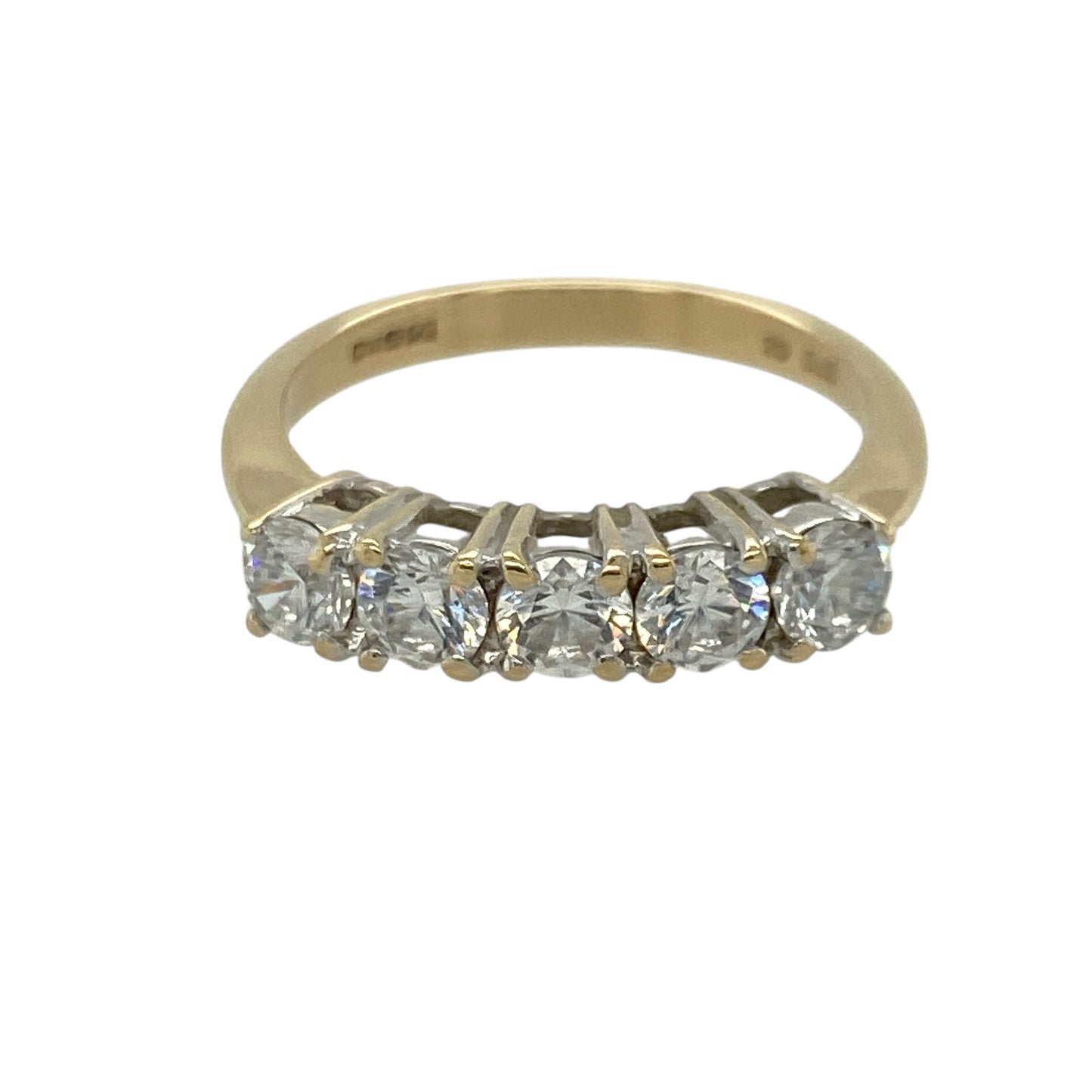 9ct Gold & Cubic Zirconia Set Band Ring
