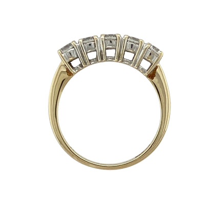 9ct Gold & Cubic Zirconia Set Band Ring